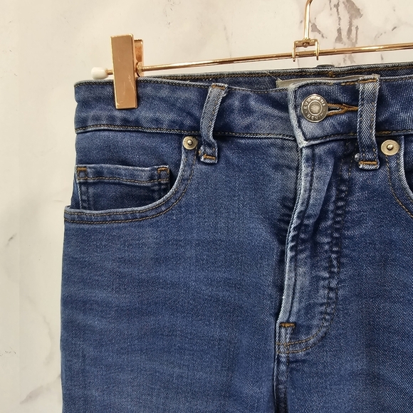 Everlane Jean Women 25 Regular Curvy High Rise Skinny Denim Crop Medium Wash - Picture 2 of 10